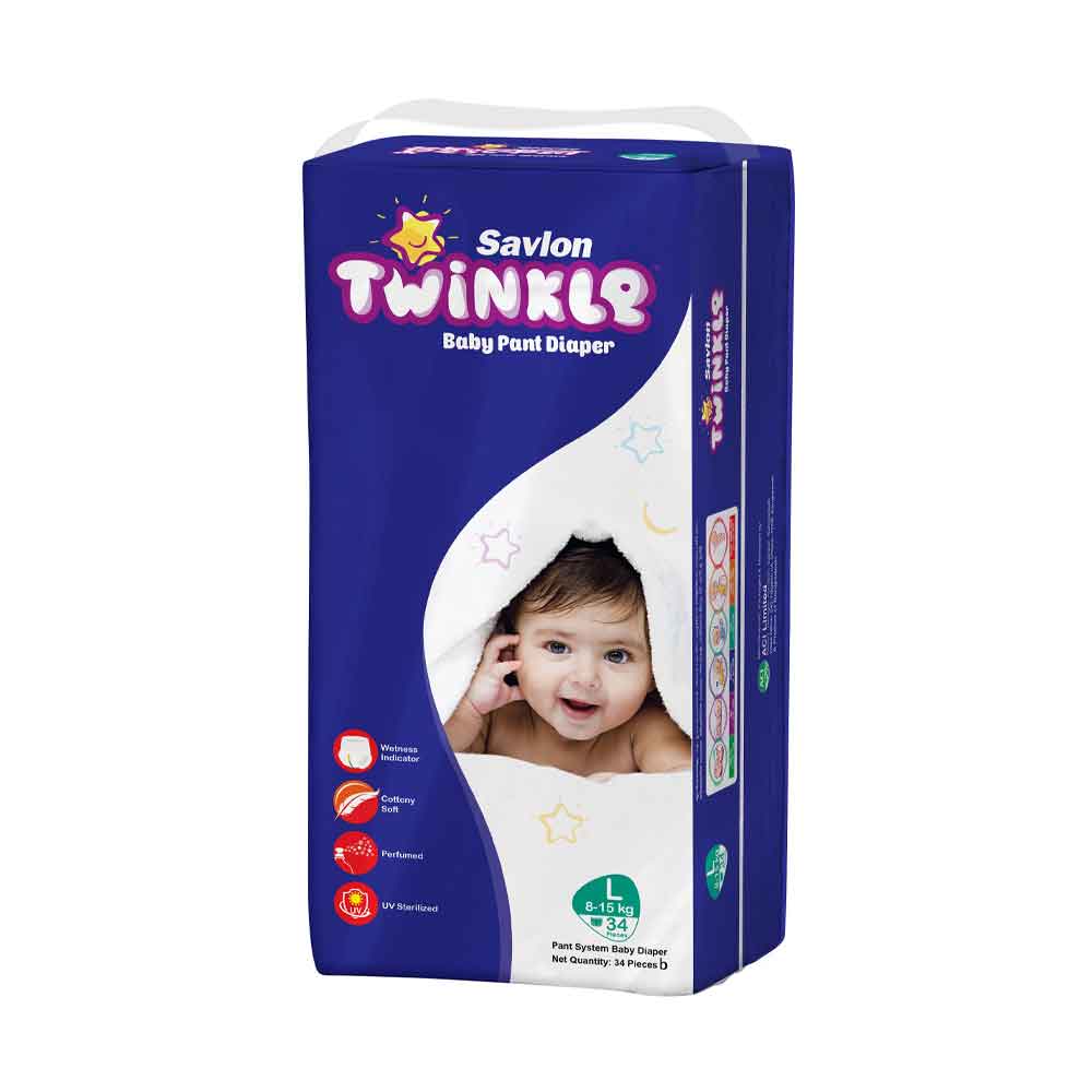 Savlon Twinkle Baby Pant Diaper L (8-15 kg)